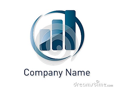 Financial logo design Stock Photo