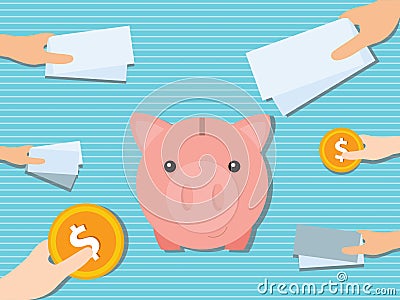 Financial moneybox Vector Illustration