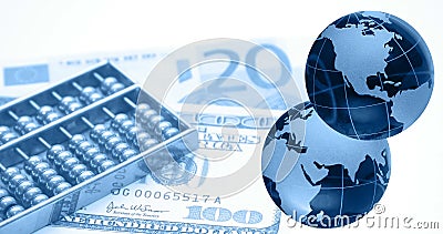 Financial Montage Stock Photo