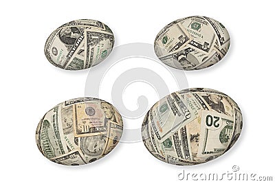 Financial nest eggs Stock Photo