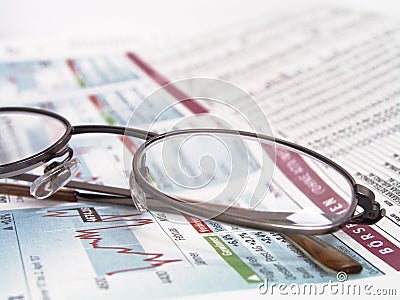 Financial news Stock Photo