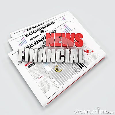 Financial news logo Stock Photo