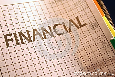 Financial Page in Filofax Stock Photo