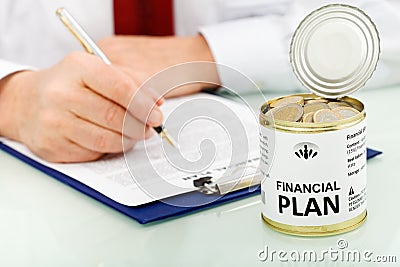 Financial plan concept Stock Photo