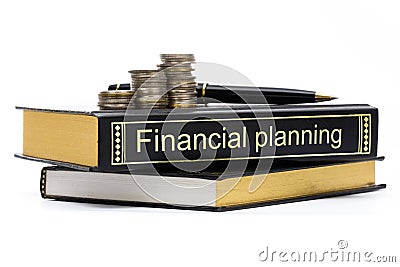 Financial planning book Stock Photo