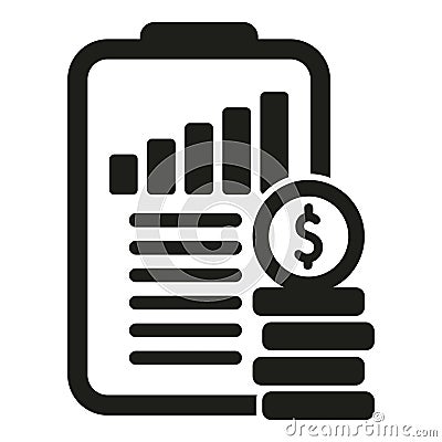 Financial planning clipboard icon simple vector. Loan rate Vector Illustration