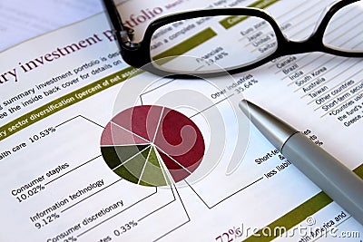 Financial portfolio review Stock Photo