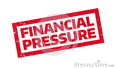 Financial Pressure rubber stamp Vector Illustration