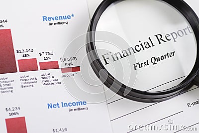 Financial report Stock Photo