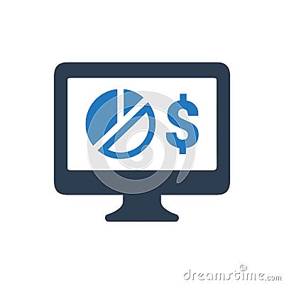 Financial Report Icon Vector Illustration