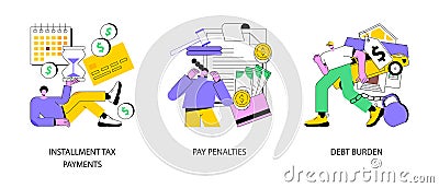 Financial responsibility abstract concept vector illustrations. Vector Illustration