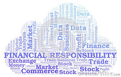 Financial Responsibility word cloud. Stock Photo