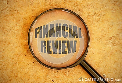 Financial review Stock Photo