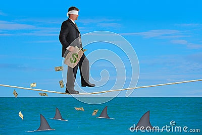 Risks & Challenges in Business & Finance Stock Photo