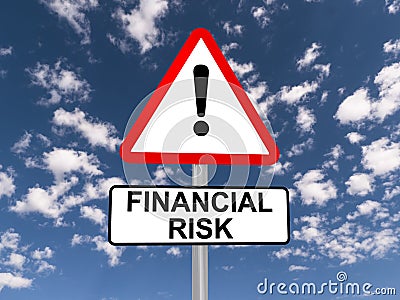 Financial risk warning sign Stock Photo