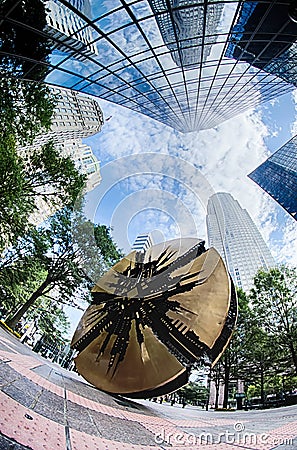 Financial skyscraper buildings in Charlotte North Carolina Editorial Stock Photo