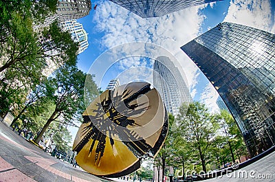 Financial skyscraper buildings in Charlotte North Carolina Editorial Stock Photo