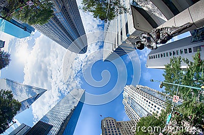 Financial skyscraper buildings in Charlotte North Carolina Editorial Stock Photo