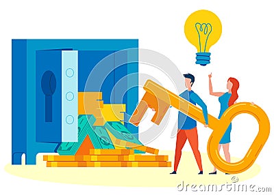 Financial Stability Secret Vector Illustration Vector Illustration