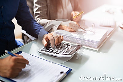 Financial Statement Fraud Investigation By Auditor Stock Photo