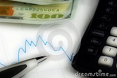 Business accounting profit statement Stock Photo