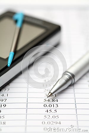 Financial statements Stock Photo