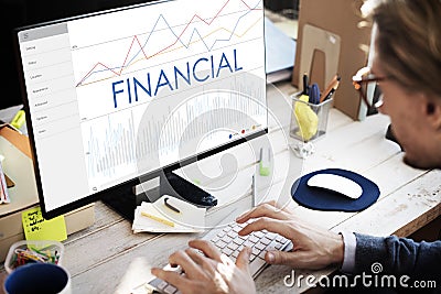 Financial Statistics Analytics Business Progress Concept Stock Photo