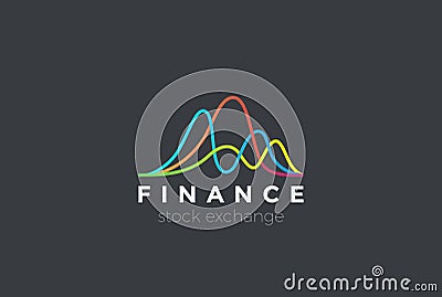 Financial Stock Exchange Market Charts Logo Stock Photo