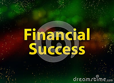 Financial Success abstract bokeh dark background Stock Photo