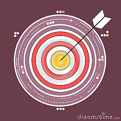 Financial target achievement concept Vector Illustration