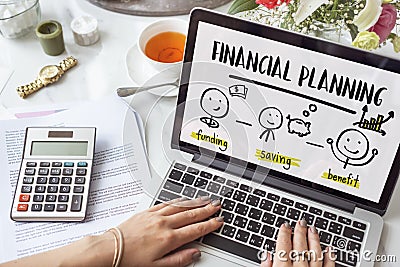 Financial Transaction Planning Accounting Income Investment Conce Stock Photo