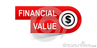 Financial value banner Vector Illustration