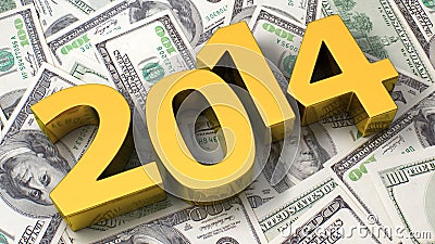 Financial year 2014 Stock Photo