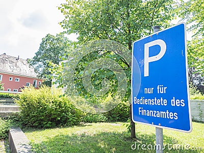 Finanzamt parking Editorial Stock Photo