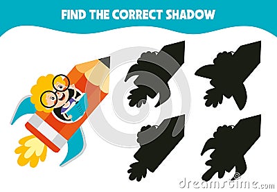 Find The Correct Shadow Activity Stock Photo