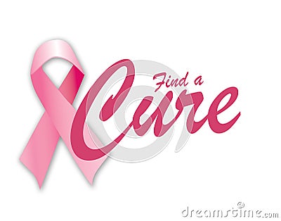 Find A Cure for Breast Cancer Stock Photo