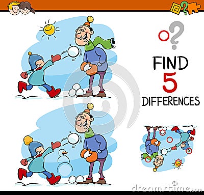 Find the differences task Vector Illustration