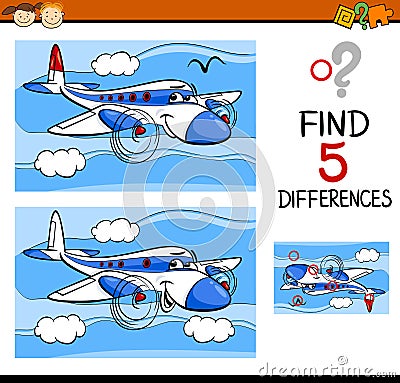 Find the differences task Vector Illustration
