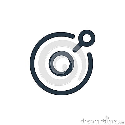 find icon vector from disc tool line concept. Thin line illustration of find editable stroke. find linear sign for use on web and Vector Illustration