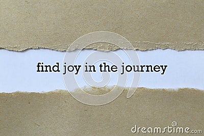 Find joy in the journey on paper Stock Photo