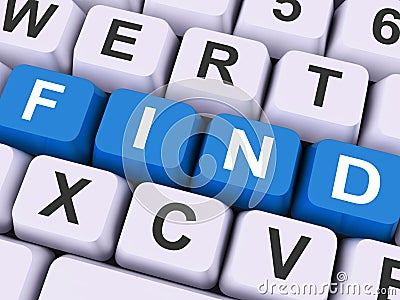 Find Keys Show Search Research Or Looking Online Stock Photo
