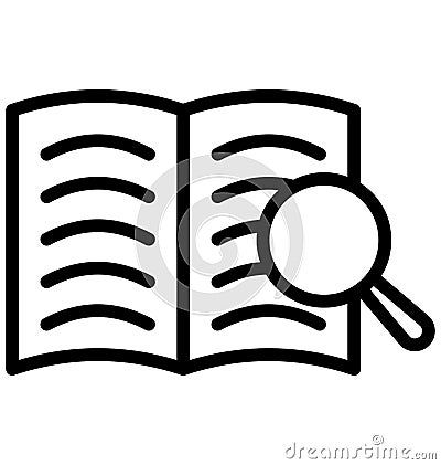 Find lesson, Logbook Isolated Vector Icon That can be very easily edit or modified. Vector Illustration