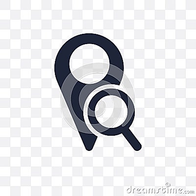 Find Location transparent icon. Find Location symbol design from Vector Illustration