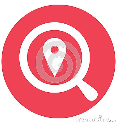 Find Location Two Colors Glyph Vector Icon Isolated And Editable Vector Illustration