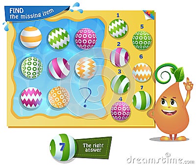 Find the missing item Ball summer Stock Photo