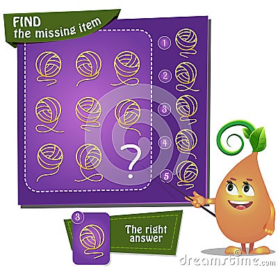 Find the missing item clew Stock Photo