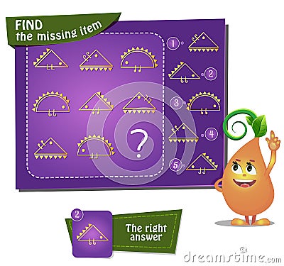 Find the missing item hedgehog Stock Photo