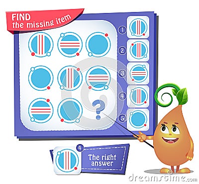 Find the missing item shapes Stock Photo