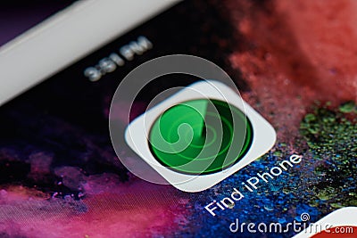 Find my iphone icon Editorial Stock Photo