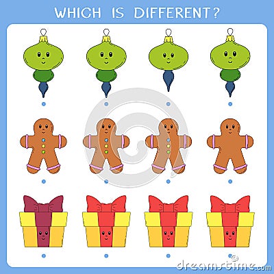 Find the odd one in the group Vector Illustration